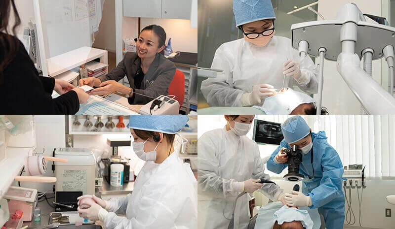 「カウンセリング」→「予防」→「治療」→「メインテナンス」までを、チームでサポート